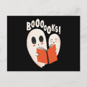 Funny Bookworm Ghost Halloween Costume Booooks Briefkaart (Voorkant)