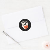 Funny Bookworm Ghost Halloween Costume Booooks Ronde Sticker (Envelop)