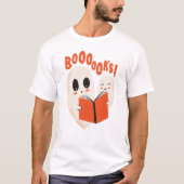 Funny Bookworm Ghost Halloween Costume Booooks T-shirt (Voorkant)