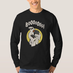 Funny Bookworm Ghost Halloween Costume Booooks T-shirt