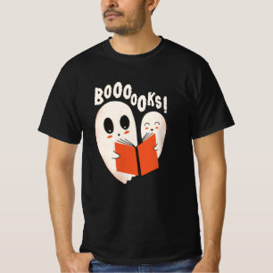 Funny Bookworm Ghost Halloween Costume Booooks T-shirt
