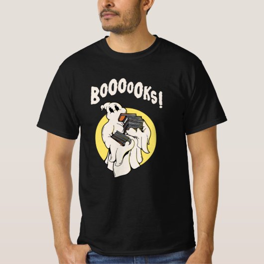 Funny Bookworm Ghost Halloween Costume Booooks T-shirt (Voorkant)