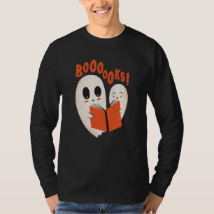 Funny Bookworm Ghost Halloween Costume Booooks T-shirt