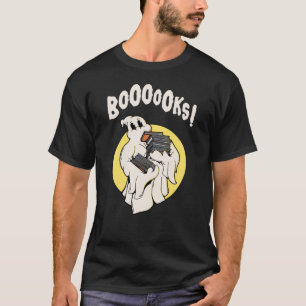 Funny Bookworm Ghost Halloween Costume Booooks T-shirt