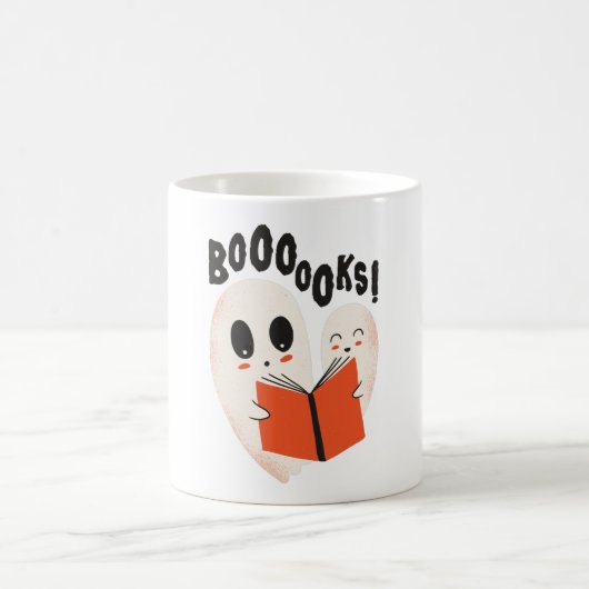 Funny Bookworm Ghost Halloween Costume Boooooks Koffiemok (Center)