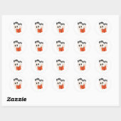 Funny Bookworm Ghost Halloween Costume Boooooks Ronde Sticker (Vel)