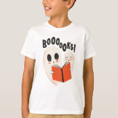 Funny Bookworm Ghost Halloween Costume Boooooks T-shirt (Voorkant)