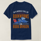 Funny Bookworm Mythical Creatading Book Drag T-shirt (Design voorkant)