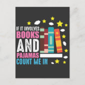 Funny Bookworm Pajama en Book Lover Briefkaart (Voorkant)