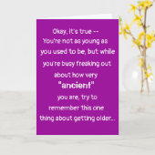 FUNNY BOOMER BIRTHDAY CARD KAART (Gele Bloem)