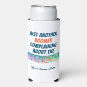 Funny Boomer Muziek Slim Koelbox Seltzer Blikjeskoeler (Seltzer Voorkant)