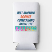 Funny Boomer Muziek Slim Koelbox Seltzer Blikjeskoeler (Achterkant)