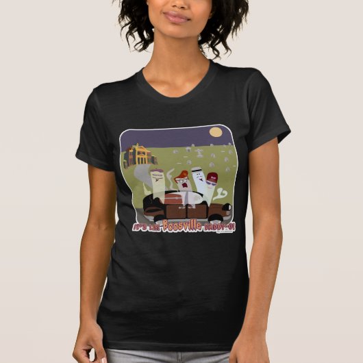 Funny Boosville Halloween Characters Motto T-shirt (Voorkant)