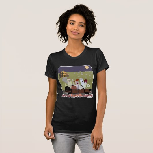 Funny Boosville Halloween Characters Motto T-shirt (Voorkant volledig)