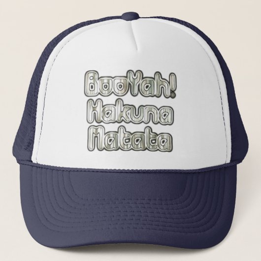 Funny Booyah Hakunamatata Trucker Hat Trucker Pet (Voorkant)