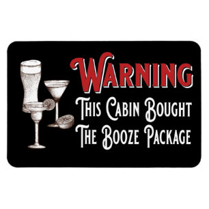 Funny Booze Cabin door Cruise Ship Magneet
