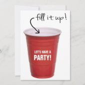 Funny Booze Cup Laten we een feest hebben Kaart (Voorkant)