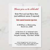 Funny Booze Cup Laten we een feest hebben Kaart (Achterkant)