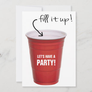 Funny Booze Cup Laten we een feest hebben Kaart