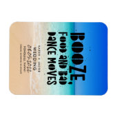 Funny Booze Food Bad Dance Moves Beach Weddenschap Magneet (Horizontaal)