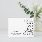 Funny Booze Food Photo Wedding Save the Date Aankondigingskaart (Staand voorkant)