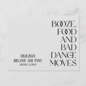 Funny Booze Food Photo Wedding Save the Date Aankondigingskaart (Voorkant)
