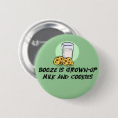Funny Booze Quote Button (Voorkant /achterkant)