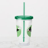 Funny Border Collie cartoon Acryl Drinkbeker (Rechts)