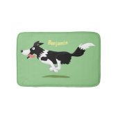 Funny Border Collie cartoon Badmat (Voorkant)