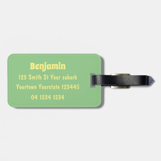 Funny Border Collie cartoon Bagagelabel (Achterkant horizontaal)