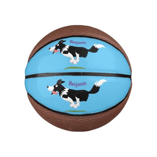Funny Border Collie cartoon Basketbal (Voorkant)