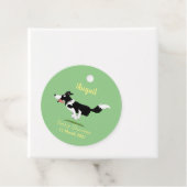 Funny Border Collie cartoon Bedankjes Labels (In situ)
