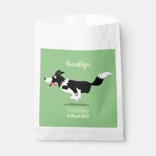 Funny Border Collie cartoon Bedankzakje (Voorkant)