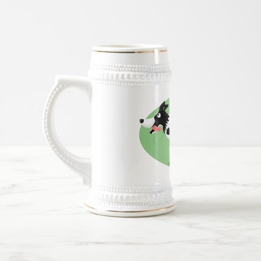 Funny Border Collie cartoon Bierpul (Links)