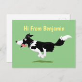 Funny Border Collie cartoon Briefkaart (Voorkant / Achterkant)