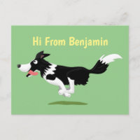 Funny Border Collie cartoon