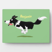 Funny Border Collie cartoon Fotoplaat (voorkant)