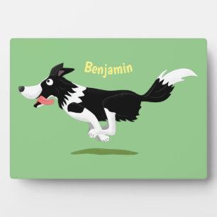 Funny Border Collie cartoon Fotoplaat