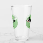 Funny Border Collie cartoon Glas (Rechts)