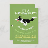 Funny Border Collie cartoon Kaart (Voorkant / Achterkant)