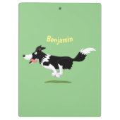 Funny Border Collie cartoon Klembord (Achterkant)