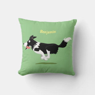 Funny Border Collie cartoon Kussen