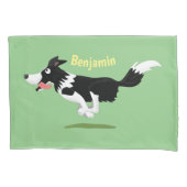 Funny Border Collie cartoon Kussensloop (Voorkant)