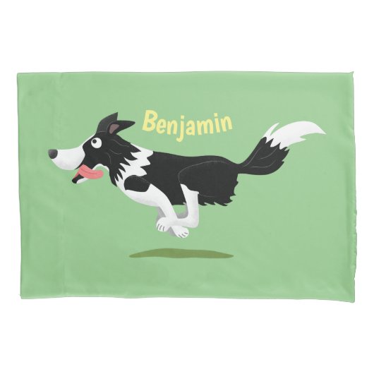 Funny Border Collie cartoon Kussensloop (Voorkant)
