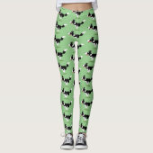 Funny Border Collie cartoon Leggings (Voorkant)