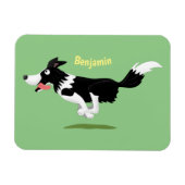 Funny Border Collie cartoon Magneet (Horizontaal)
