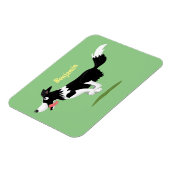 Funny Border Collie cartoon Magneet (Linkerzijde)