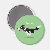 Funny Border Collie cartoon Magneet (Voorkant / Achterkant)
