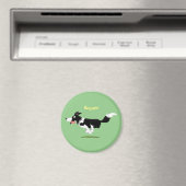 Funny Border Collie cartoon Magneet (Insitu (Vaatwasser))