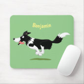 Funny Border Collie cartoon Muismat (Met muis)